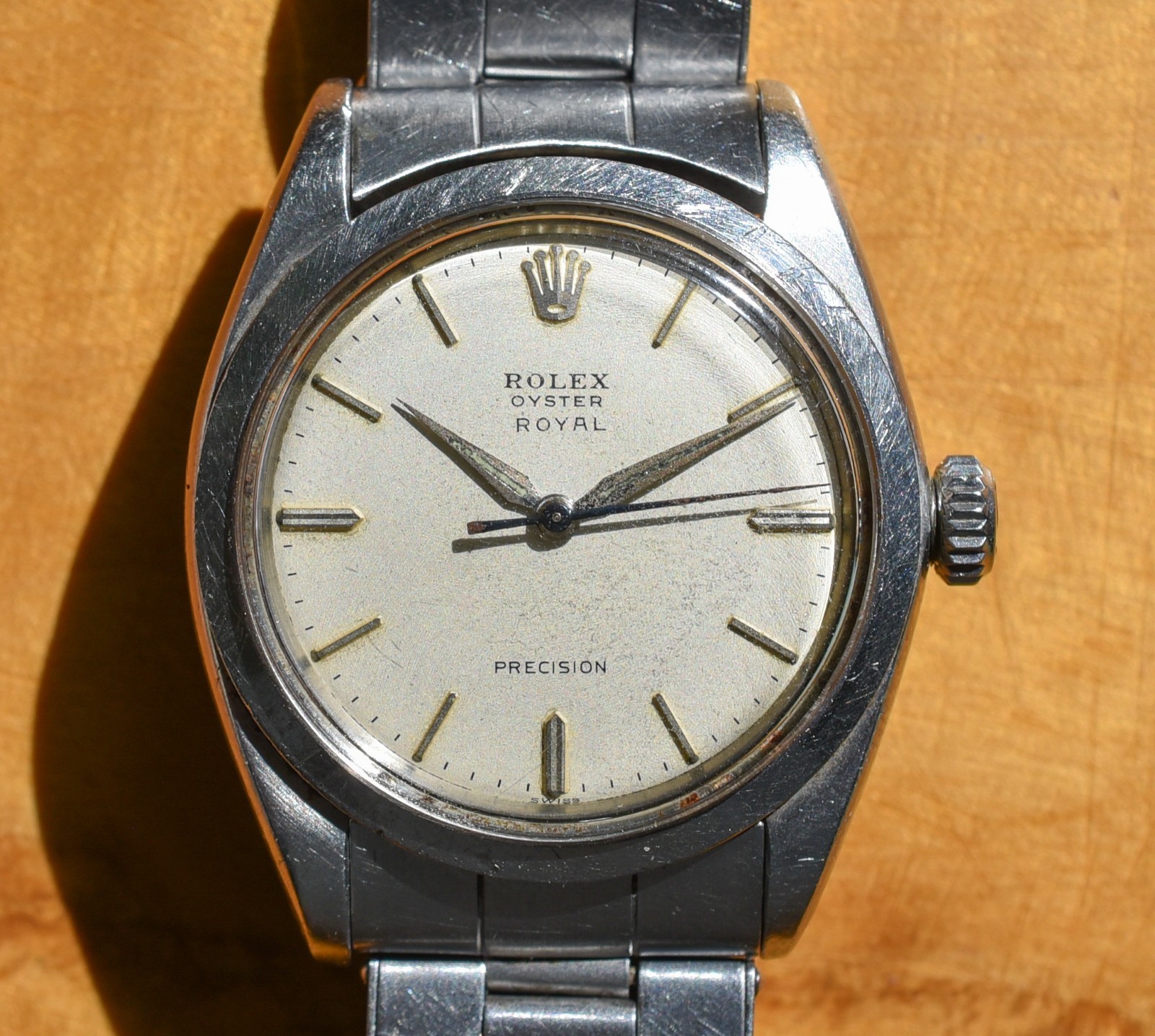 Vintage ROLEX 6426 Oyster ROYAL Precision Stainless Steel Original Rivet Band image 2