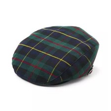Janie And Jack Evergreen Plaid Newsboy Cap Youth Size 2-3T MSRP 24 