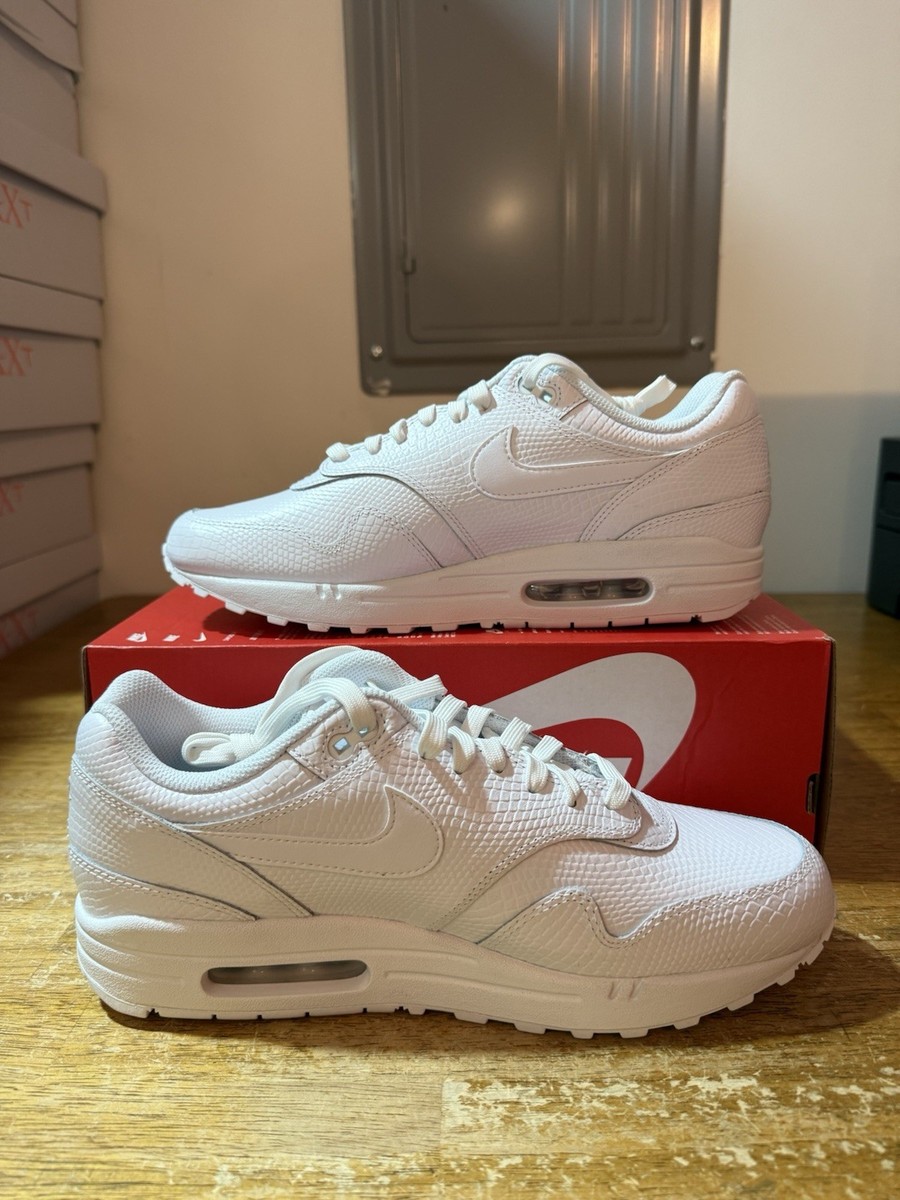 Nike Air Max 1G 8.5 ホワイト Men's Size 8-Nike Air Max 1 Premium Triple White Snake Skin HV1211