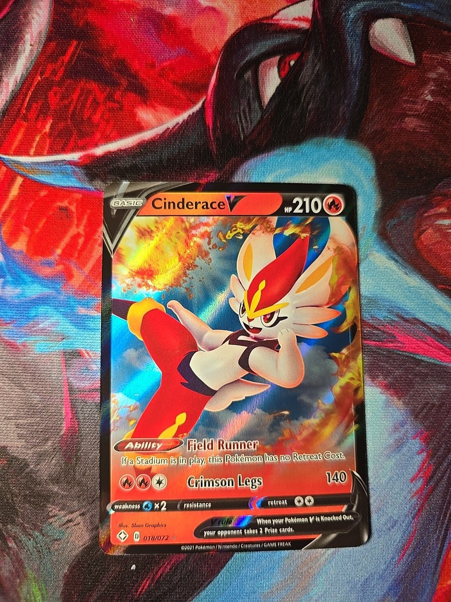 cinderace pokemon card holographic Pokemon Single Card Sword & Shield Base Set