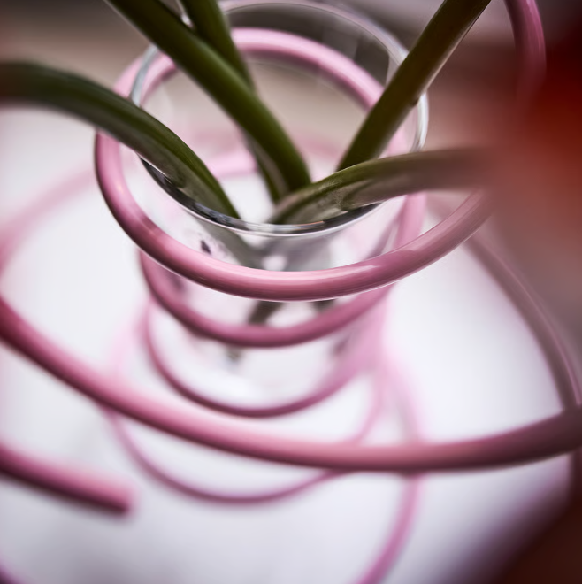 Gustaf Westman X Ikea Vinterfint Vase Pink, spiral, 31 cm New