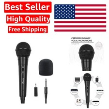 Handheld Wired Microphone, Cardioid Dynamic Vocal Mic with 13ft Cable and ON/...