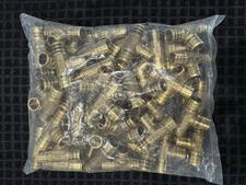 50-Pack 3/4" x 3/4" x 3/4" PEX Tee Fittings – Lead-Free Brass – Crimp/Clamp 