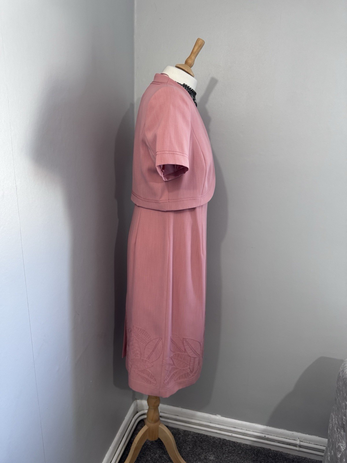 Jacques Vert Pink Two Piece Set And Bolero Wedding Dress Size Uk 12 RRP £169 image 5