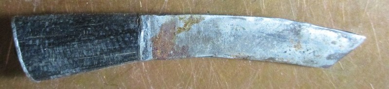 ANTIQUE RARE HAND MADE IRON MINIATURE WEAPON GHURKA KNIFE 1 OF 2