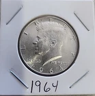 1964 Kennedy Half Dollar 90% Silver 50c US Coin Philadelphia Mint