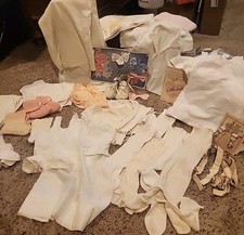 Vintage Large Lot of Baby Clothes, Stockings, Bows and Shoes