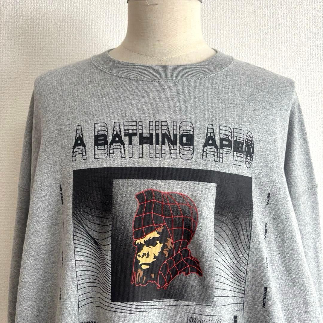 A Bathing Ape front and back print sweatshirt, loose silhouette, good quality thumbnail 7