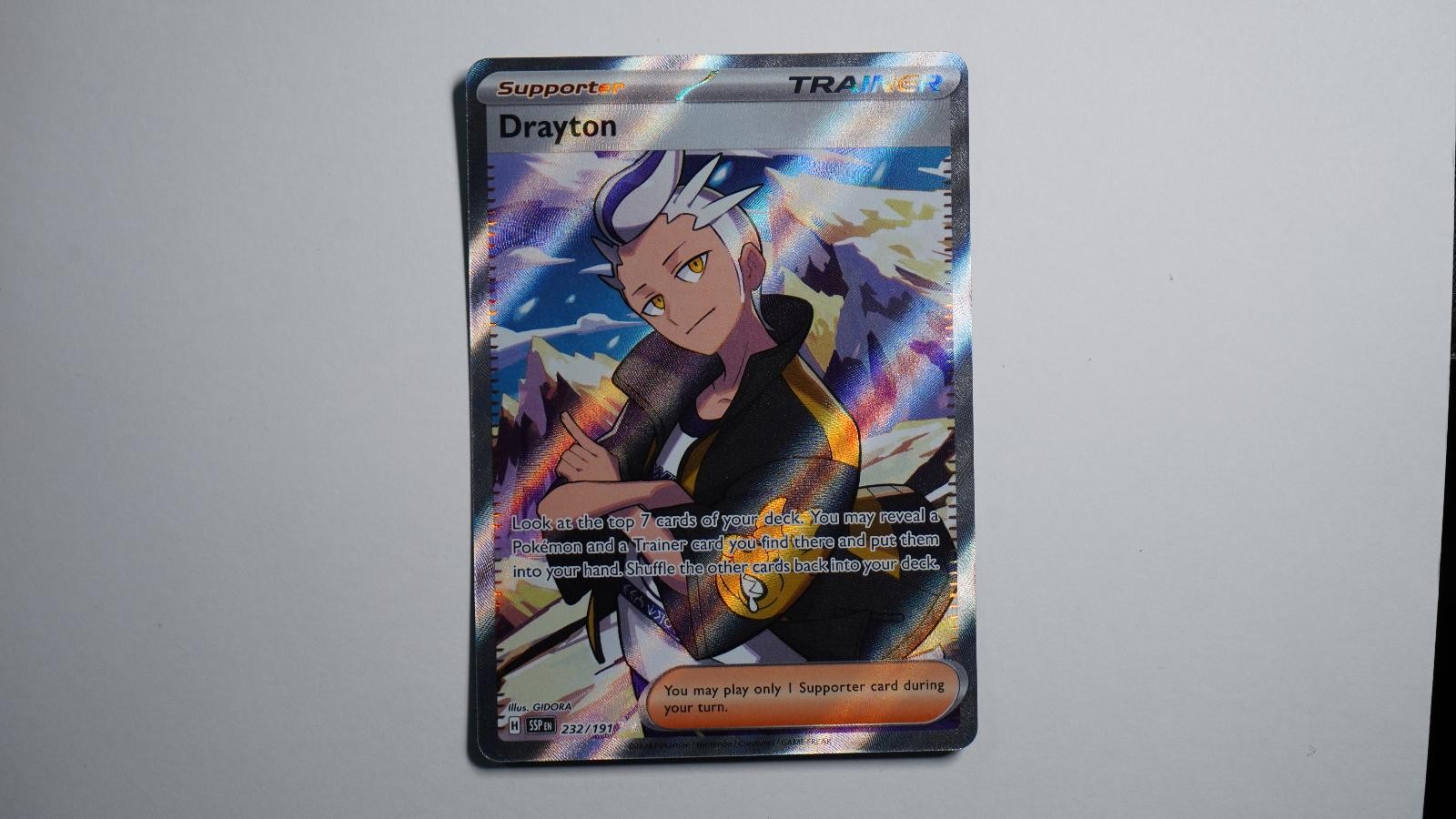 DRAYTON 232/191 ULTRA RARE SURGING SPARKS POKEMON HOLO NM/M