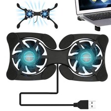 USB Cooling Fan Pad Foldable Quiet Slim Cooler Fans Stand for Laptop Notebook xx
