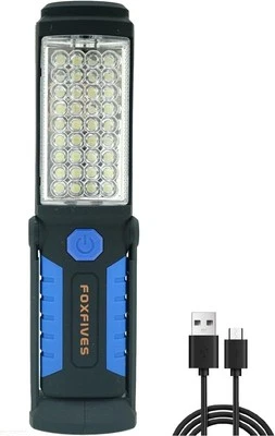‎FOXFIVES Powerful 36+5 LED 3000 Lumens Portable Flashlight Torch Rechargeable Inspection