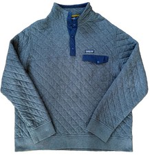 Patagonia Organic Cotton Quilt Snap-T Pullover Men s XL Gray Navy 25371 FA16