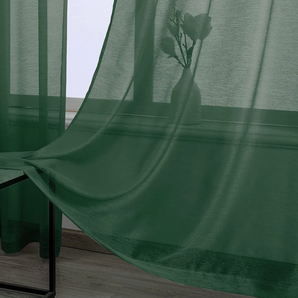 Lot de 2 Rideaux Transparents pour Porte de Patio 240 cm de Long pour Le Pl... - Photo 2/4