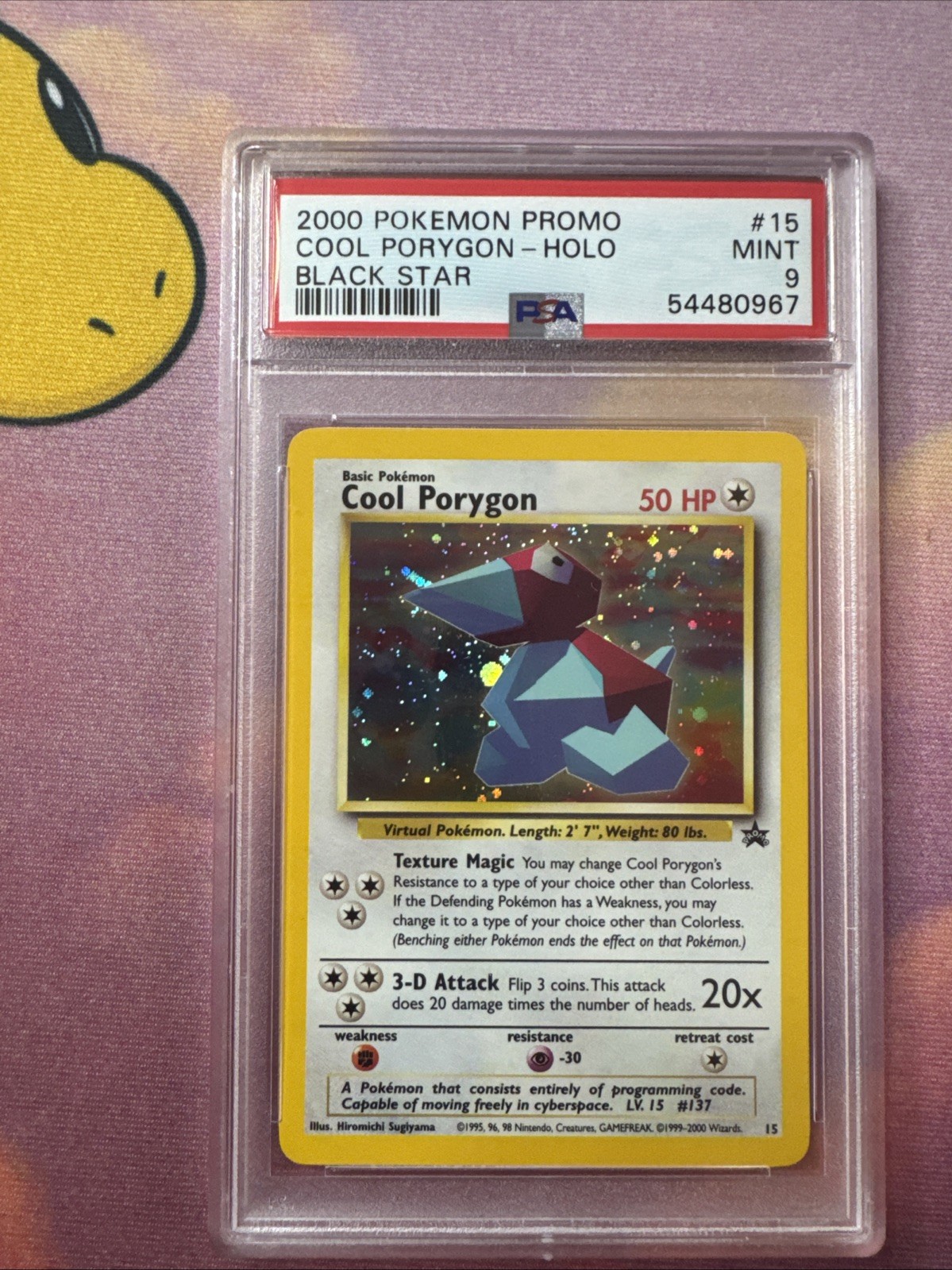 Pokemon 2000 Promo Black Star #15 Cool Porygon-Holo PSA 9