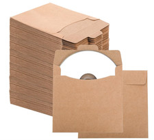 150-Pack Kraft Paper CD/DVD Sleeves 5 5in Storage Envelopes