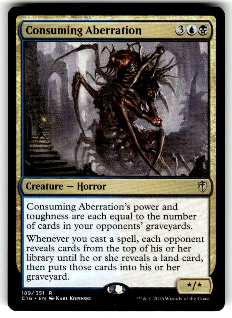 Consuming Aberration 189 Rare Commander 2016 Magic: The Gathering Lightly Played
