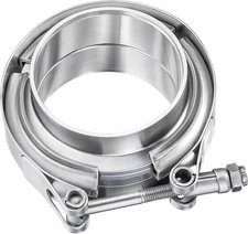 2.36 Inch V Band Clamp with Flange Male Female, 304 Stainless Steel V 2.36 inch