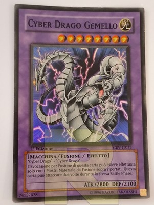Cyber Drache Zwilling / Twin  Super Rare  CRV-IT035  1. Auflage Italiano  EX