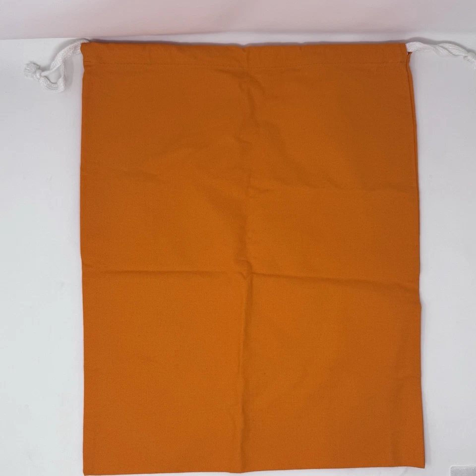 MAC Makeup Dust Bag Orange Canvas Travel 19.75”x16” - Image 2 of 3