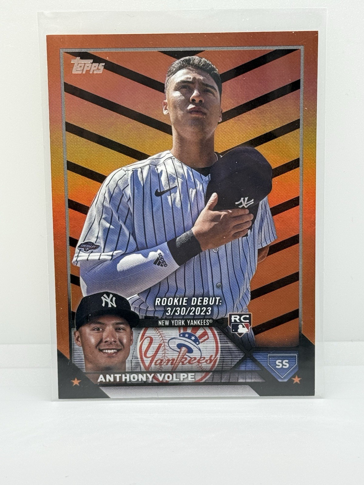 2023 Topps Update - Rookie Debut Anthony Volpe #US77 Orange & Black Foil (RC)