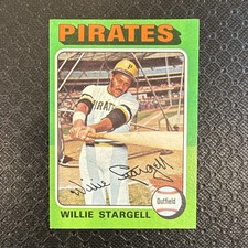 Topps Willie Stargell Pittsburgh Pirates #100 Base Set 1975 Autographed Card