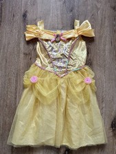 Disney Princess Belle Costume Dress Yellow Gold Girls Size M