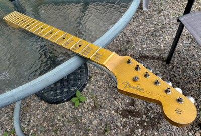 Fender Lic STRAT neck Nitro RELIC Stratocaster Aged  Mr Gs customs 50's WARMOTH