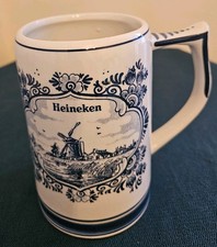 Heineken Delft Blue Stein Tankard Mug Homebar Beer Collectable