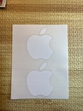 Apple Logo Sticker Decal, White - Genuine OEM - Includes 2 Stickers