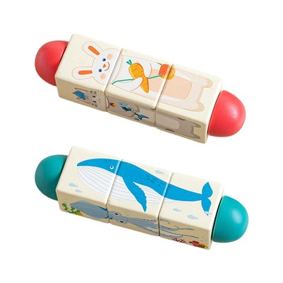 Twisting Toy Rotating  Twist Block Educational Animal Recognition Puzzle Toy