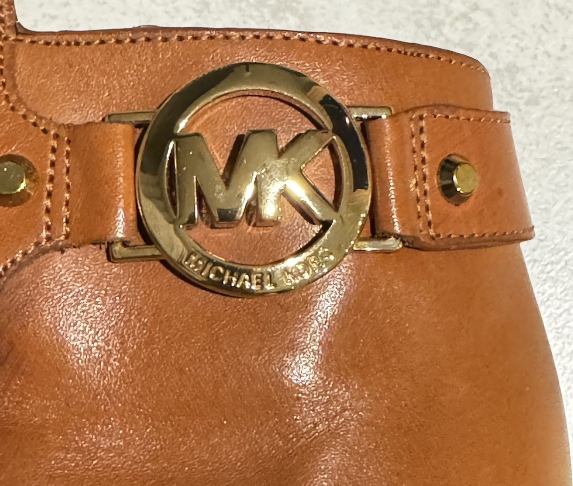 MICHAEL Michael Kors Wyatt Leather Open Toe Platform Ankle Booties Brown Size 8M thumbnail 9