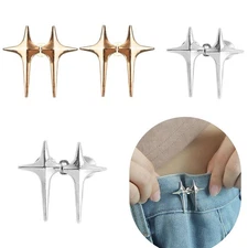 Pant Waist Tightener, 4 Sets Adjustable Star Button for Loose Jeans, No Sew a...
