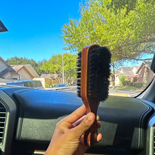 Wooden Handle Shoe Cleaning Brush Shoe Brush with Black Bristles