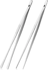 Stainless Steel Kitchen Cooking Tongs Tweezers 12 Inch, 2 Pcs
