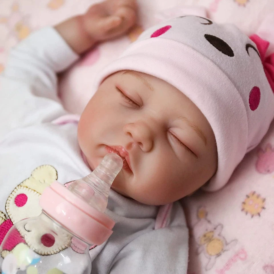 55cm Lebensechte Reborn Puppe Mädchen – Realistische Reborn Baby Weicher Silikon - Bild 3 von 4
