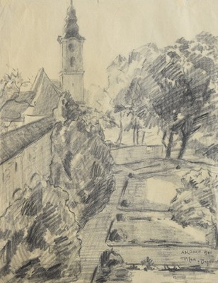 Maria del Pilar Princess of Bavaria 1891-1987 Drawing 1941 Adldorf Eichendorf
