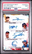 2024 Bowman's Best Fernando Cruz Santana Perdomo Leo De Vries Quad Auto /50