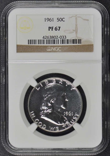 1961 Franklin Half Dollar 50C NGC PR67