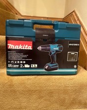 Brand New Makita HP 457DWE10 18V Cordless Hammer Drill Kit New 2 batteries +Case