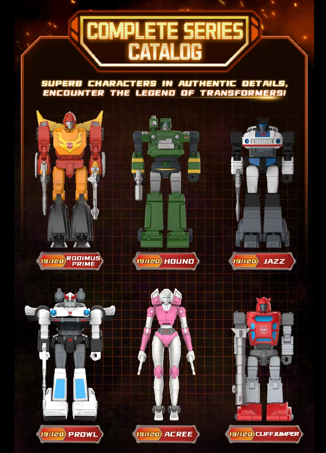 Pack figurines Transformers G1 de collection premium en ABS robuste