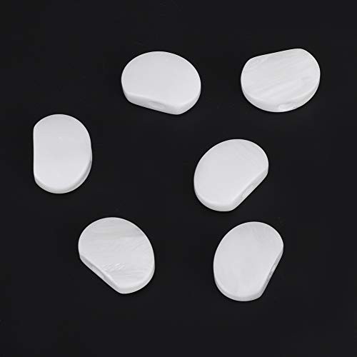 6pcs Guitar Tuning Peg Buttons, Machine Heads Music Instrument Oval white pearl