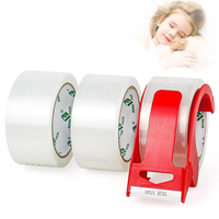 Bomei Pack Paketklebeband Klebeband Transparent Leise 3 Rollen Mit Abroller