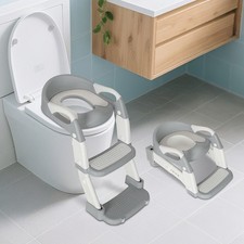 2 in 1 Toilettentrainer WC Sitz Toilettensitz Kinder Leiter T&ouml;pfchen mit Treppe