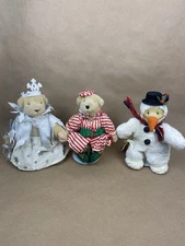 Muffy Vanderbear Lot Of 3 Snowbear Snowflake Candy Cangel Christmas Winter Teddy
