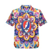 Summer Beach Button Down Grateful Dead Hawaiian Shirt.