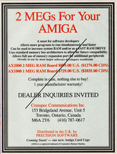 1986 Vintage COMMODORE AMIGA 2MB RAM Expansion Original UK Print Ad Rare A1000 E