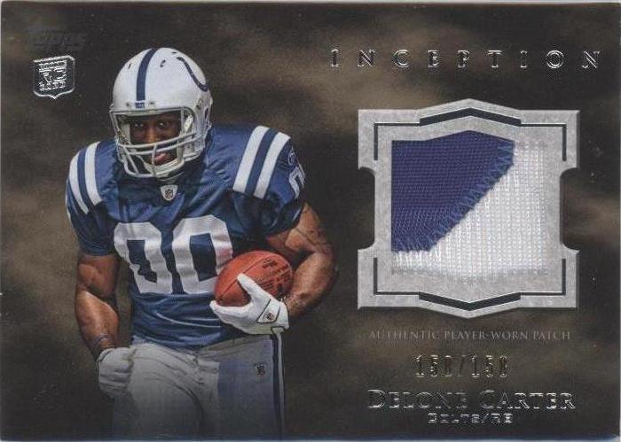 2011 Topps Inception Delone Carter #RP-DC - 1 of 2