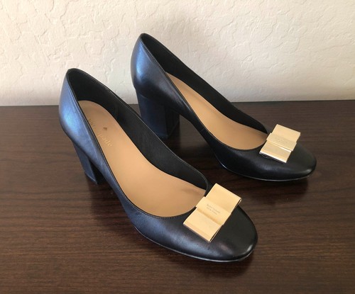 Kate Spade New York Damen Slipper Schuhe Pumps schwarz Leder 9M