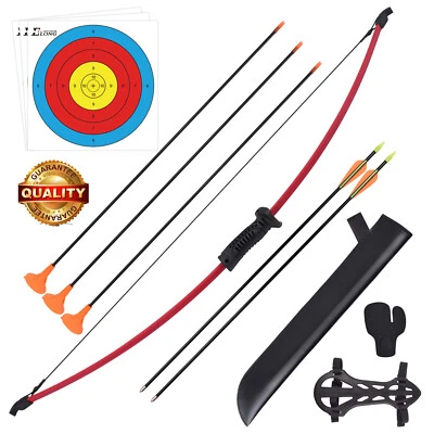 ELONG OUTDOOR 36.5" Bow and Arrow Set for Kids Archery Beginner Gift Recurve Bow Kit 10LBS