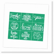 Silk Screen Farmhouse Welcome Kit: Adhesive Mesh & Chalk Paint for Wood Signs, P